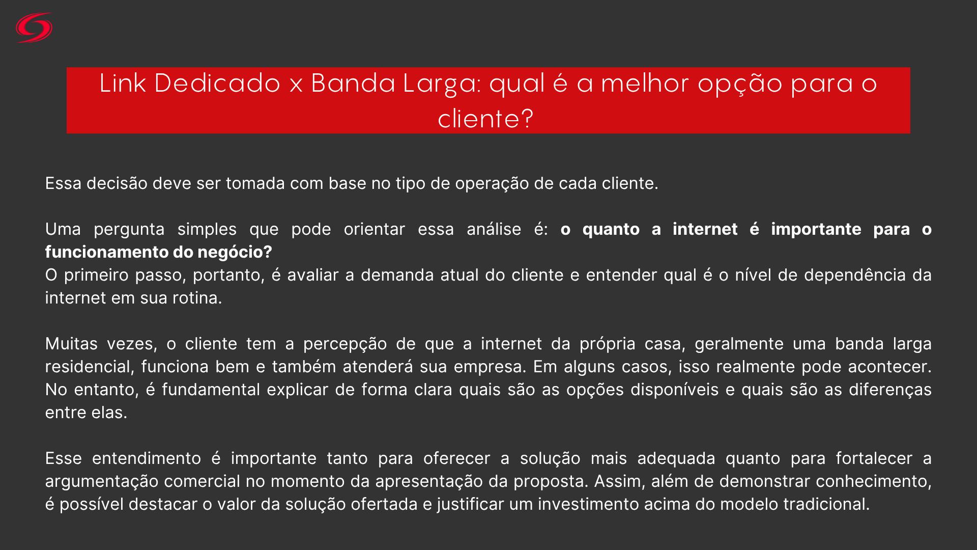 Link Dedicado x Banda Larga